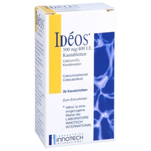 IDEOS 500 mg/400 I.E. Kautabletten Produktbild