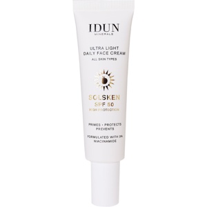 IDUN Minerals Ultra Light Daily Face Cream Solsken SPF 50 30 ml Produktbild