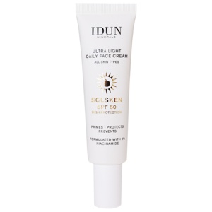 IDUN Minerals Ultra Light Daily Face Cream Solsken SPF 50 30 ml produktbillede