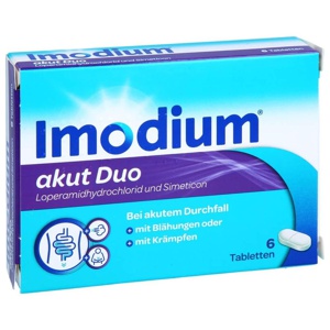 IMODIUM akut Duo 2 mg/125 mg Tabletten Produktbild