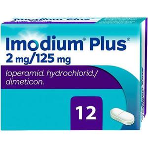 Imodium Plus 2mg/125mg tabletter, 12st produkt bild