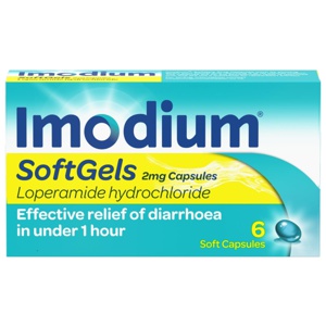 Imodium SoftGels Loperamide 2mg 6 Capsules product image