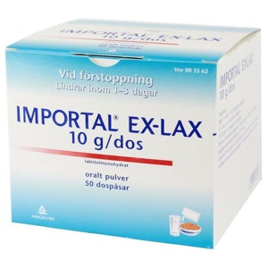 Importal Ex-Lax, oralt pulver i dospåse 10 g Navamedic AB, 50 st produkt bild