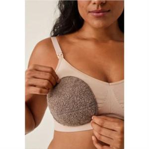 Imse Breast Warmers Wool Pile Brown Melange 1 par produkt bild