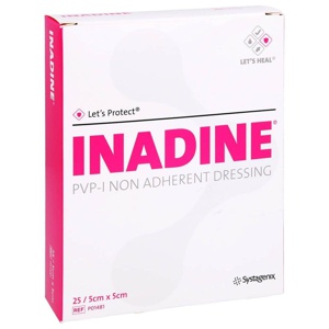 INADINE Salbengaze m.PVP-Iod 5x5 cm Produktbild