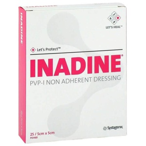 Inadine Salbengaze mit Pvp Io, 25 St Wundgaze Produktbild