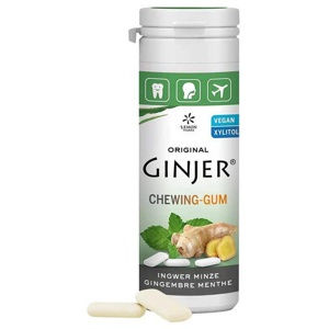 Ingwer Ginjer Kaugummi Minze, 30 g Kaugummi Produktbild