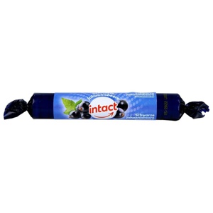 INTACT Traubenzucker Rolle schwarze Johannisbeere Produktbild