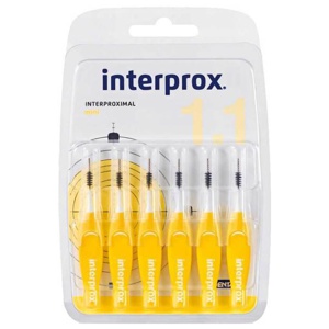Interprox reg mini gelb Interdentalbürste Blister, 6 St Zahnbürste Produktbild