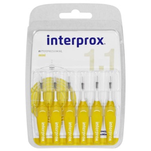 INTERPROX reg mini gelb Interdentalbürste Blister 6 St Zahnbürste Produktbild