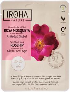 IROHA NATURE Anti-Age Rosehip Face Sheet Mask 20 ml produkt bild
