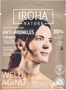 IROHA NATURE Anti-Wrinkles Collagen Face & Neck Sheet Mask 20 ml produkt bild