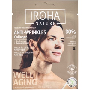 IROHA NATURE Anti-Wrinkles Collagen Face & Neck Sheet Mask Produktbild