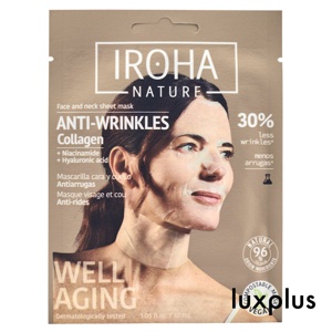IROHA Nature Anti-Wrinkles Collagen Face & Neck Sheet Mask produktbilde