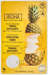 IROHA NATURE Exfoliating Toner Pads AHA + PHA + Pinapple Enzymes produkt bild
