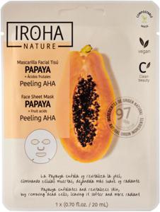 IROHA NATURE Peeling AHA Papaya Face Sheet Mask produkt bild