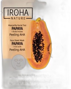 IROHA NATURE Peeling AHA Papaya Face Sheet Mask Produktbild