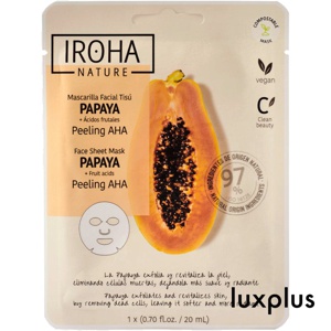 IROHA Nature Peeling AHA Papaya Face Sheet Mask produktbilde