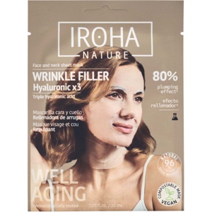 IROHA NATURE Wrinkle Filler Hyaluronic Face & Neck Sheet Mask Produktbild