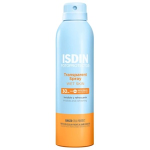 ISDIN Fotoprotector Transparent Spray Wet Skin LSF 30 250 ml Spray Produktbild