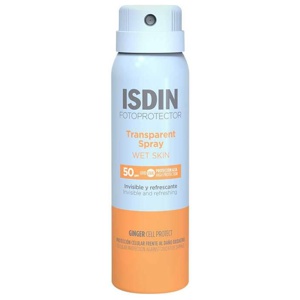 ISDIN Fotoprotector Wet Skin transparent Spray LSF 50, 100 ml Spray Produktbild