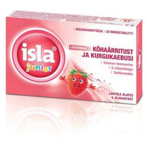 Isla Junior maasikamaitselised imemistabletid N20 toote pilt