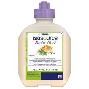 Isosource Junior Mix, sondnäring för barn, neutral, förpackning Smart Flex, 12 x 500 milliliter produkt bild