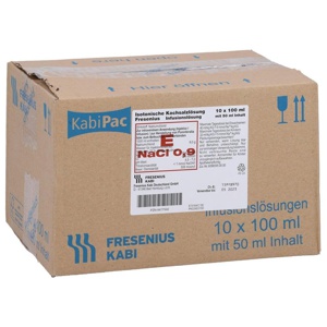 ISOTONISCHE Kochsalzlösung 100ml halbgefüllt Produktbild
