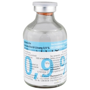 ISOTONISCHE NaCl 0,9% DELTAM.Injektion Glasfl. Produktbild