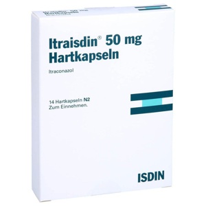 ITRAISDIN 50 mg Hartkapseln 14 St Hartkapseln Produktbild