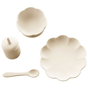 Jack o Juno Little Poppy Dining Set Cream produkt bild