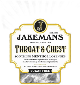 Jakemans Cough Sweets Throat & Chest Menthol Sugar Free 50g product image
