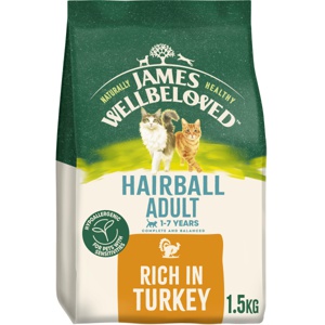 James Wellbeloved Adult Cat Hairball Hypoallergenic Turkey & Rice product image