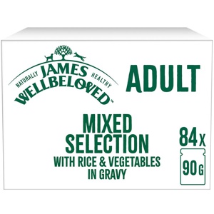 James Wellbeloved Adult Hypoallergenic Pouches - Mixed Selection with Rice & Vegetables in Gravy product image