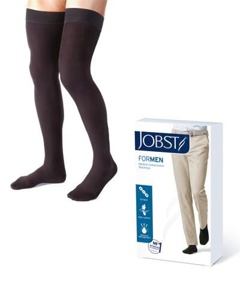 Jobst Men klasse 1 lårstrømpe sort 1 par produktbilde