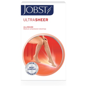 Jobst Ultra Sheer knestrømpe, Klasse 1, medium, sort, 1 par produktbilde