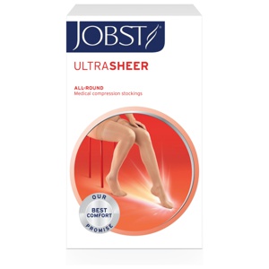 JOBST Ultra Sheer lårstrømpe, Klasse 2, X-Large, sort, 1 par produktbilde