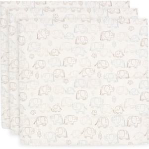 Jollein Muslinfilt 70x70cm, Elephant Tales 3-pack produkt bild