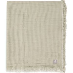 Jollein Muslinfilt Fringe 75x100cm Olive Green/Ivory GOTS produkt bild