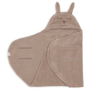 Jollein Omlottåkpåse Bunny, Cloudy Rib Milky Coffee produkt bild