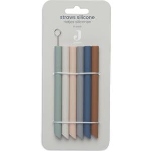 Jollein Sugrör i silikon Multicolour 6 st produkt bild