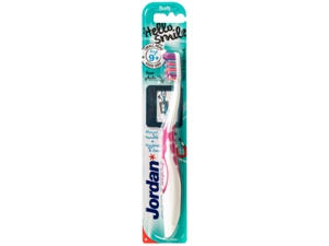 Jordan Hello Smile Tannbørste Soft, Assorterte farger, 1 stk. produktbilde