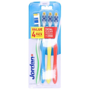 Jordan Tandbørste Value 4 Pack Total Clean Soft produktbillede