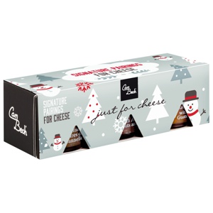 Julpresentask med 3 ostmarmelader mini Can Bech produkt bild
