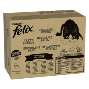 Jumbopack Felix "Tasty Shreds" Pouches 120 x 80 g Produktbild