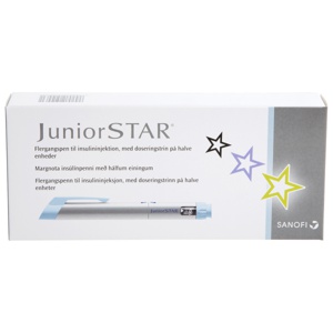 Juniorstar insulinpenn sølv 1 stk produktbilde