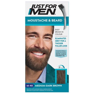 Just For Men Moustache & Beard Medium - Dark Brown Hair Dye M-40 product image