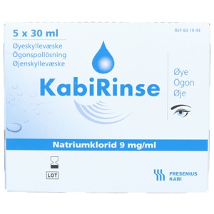 Kabirinse Øyeskyllevæske NaCl, 5 x 30 ml produktbilde