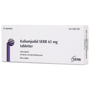 Kaliumjodid 65 mg tabletter 10 stk produktbilde