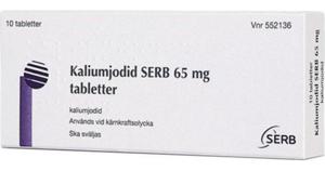 Kaliumjodid SERB 65 mg 10 tabletter produkt bild
